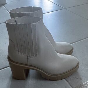 DV by Dolce Vita Off-White Heeled Boots